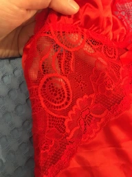 Сорочка атласна Obsessive Secred chemise S/M Червона