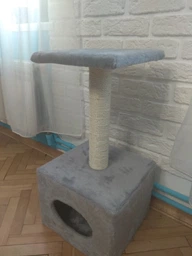 Дряпка Природа Д1 з будкою сіра, 32x32x65 см фото від покупців 16