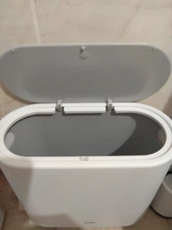 Відро для сміття MBM HOME вузьке BP-14 WHITE/BLACK пластикове біле/чорне фото від покупців 1