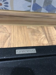 Кухонная мойка гранит GRANADO Valencia black shine (0701) + сифон одинарный для кухонной мойки Nova фото от покупателей 3