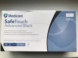Перчатки нитриловые Medicom нестерильные без пудры SafeTouch Black (размер M) 50 пар фото от покупателей 4