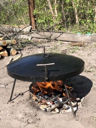 Мангал сковорода 50 см SHOP PAN з диску борони + кришка