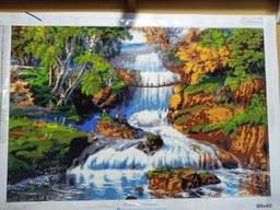 Алмазна мозаїка "Міст через водоспад" Алмазна мозаїка 60х40см DM-338