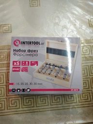 Набор фрез Форстнера, 5 шт INTERTOOL HT-0074 15; 20; 25; 30; 35 мм фото от покупателей 6