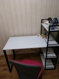 Письменный стол Ferrum-decor Серии Конект c этажеркой 75x120x60 черный ДСП Дуб Сан-Марино 16мм (XK00182) фото от покупателей 1