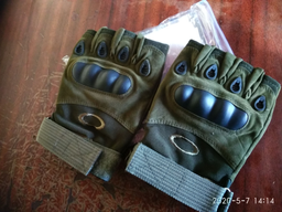 Тактические беспалые перчатки (велоперчатки, мотоперчатки) Oakley Green размер L фото от покупателей 1