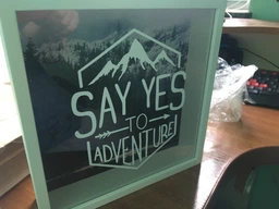 Деревянная копилка для денег Say yes to adventure