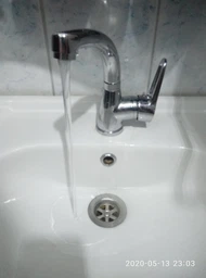 Змішувач AQUATICA HL Ø35 для раковини гусак вигнутий на гайці (9734000) фото от покупателей 2