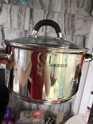 Каструля зі скляною кришкою Gemini Salerno, 0.8л, нержавіюча сталь, силікон ARDESTO (2000003277742) фото від покупців 3