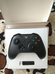 Microsoft Xbox One S Black Wireless Controller + Adapter for Windows
