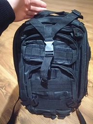 Рюкзак тактический B02, 20л (43х24х22 см), Черный фото от покупателей 7