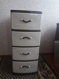 Пластиковый комод на 4 яруси Efe plastics "Стиль" коричневий 90х37х48 см фото от покупателей 9