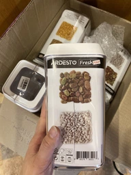 Контейнер для сипких продуктів ARDESTO Fresh вакуумний 1.7 л Білий (AR1317WP) фото від покупців 13