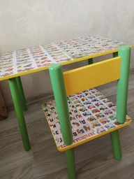 Дитячий столик BabyTable Укр-Анг абетка з 1 стільчиком фото від покупців 2