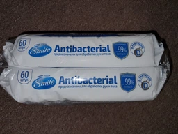 Упаковка влажных салфеток Smile Antibacterial с Д-пантенолом 2 пачки по 60 шт (42112708)