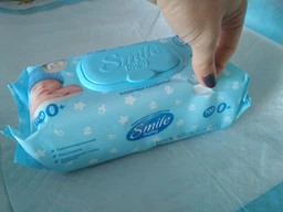 Упаковка влажных салфеток Smile Baby Экстракт ромашки и алоэ 2 пачки по 100 шт (42113908) фото от покупателей 10