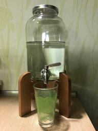 Диспенсер стеклянный с нержавеющим краном (лимонадница) Glass-P 4,25 л. (425H)