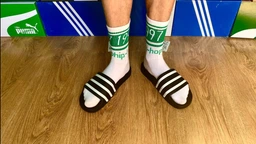 Мужские шлепанцы для пляжа Adidas Adilette 280647 42 (8UK) 26.5 см Cblack/White/Cblack (4893980584631) фото от покупателей 3