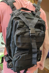 Рюкзак тактический B02, 20л (43х24х22 см), Черный фото от покупателей 3