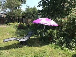 Пляжна парасолька з нахилом 200 см Umbrella Anti-UV ромашка Синій нейлон (YU8SH2122)