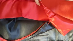 Атласное Бордово-бронзовое полуторное постельное белье Moka Textile 145*210 фото от покупателей 13