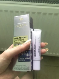 Крем для кожи вокруг глаз L'Oreal Paris Гиалурон эксперт Восстанавливающий Увлажняющий Уход 15 мл (3600524009007) фото от покупателей 5