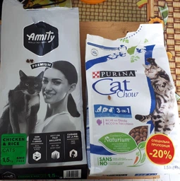Сухой корм для взрослых кошек Purina Cat Chow Feline 3-in-1 с формулой тройного действия, с индейкой 1.5 кг фото от покупателей 12