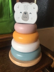 Деревянная пирамидка Viga Toys PolarB Белый мишка неваляшка (44005) фото от покупателей 2