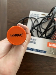 Скакалка LiveUp PVC Jump Rope 2.75 м (LS3143) Black/Orange фото від покупців 3