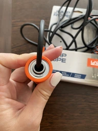 Скакалка LiveUp PVC Jump Rope 2.75 м (LS3143) Black/Orange фото від покупців 2