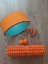 Колесо для йоги EasyFit TPE 33 см рожево-м'ятне фото від покупців 5
