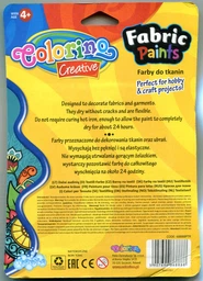 Краски Colorino для тканей 6 цветов 6 шт (68888PTR)&nbsp;(5907690868888)