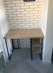 Компьютерный стол Ferrum-decor Кевин 75x120x60 черный ДСП Дуб Сан-Марино 32мм фото от покупателей 8