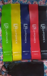 Резинки для фитнеса и спорта U-Powex, еспандер для тренировок Набор из 5 штук Разноцветные UP01