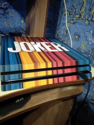 Виниловые наклейки Joker на игровую консоль PS4 PRO + геймпад Dualshock 4 + боковые стороны Sony PlayStation 4 PRO / Skin
