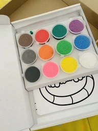 Набор для детского творчества “Раскраска цветным песком” Colorit для девочки (Розовый) фото от покупателей 6