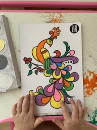 Набор для детского творчества “Раскраска цветным песком” Colorit для девочки (Розовый)