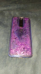 Чехол Glitter для Xiaomi Redmi 8 Бампер Жидкий блеск Сердце Розовый