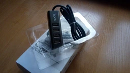 USB-хаб адаптер Hoco HB1 Line Machine Tarnish (5 Вт, 0.8 м, 4 USB) - Темно Серый фото от покупателей 7
