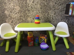 Стіл Kid 76х52х45см синьо-білий фото від покупців 8