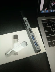 USB хаб на HDMI 2 USB 3.0 2 USB-C Ethernet перехідник для MacBook Pro адаптер USB hub для Apple Type-C PAVLYSH (PH-21) фото від покупців 7