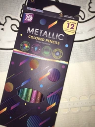 Кольорові олівці Cool for school Metallic тригранні 12 кольорів (CF15168) фото від покупців 3