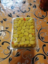Оливки зелені Fimtad фаршировані перцем 400 г (8681957371546)