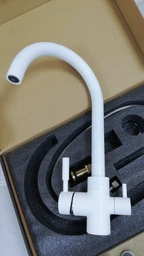Cмеситель для кухни с краном для фильтрованной воды GLOBUS LUX GLLR-0333-6-MARONE коричневый латунь 000019234 фото от покупателей 11
