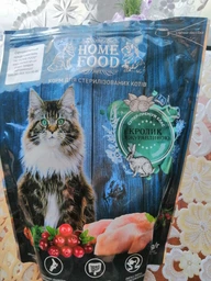 Сухой корм Home Food sterilised для стерилизованных/кастрированных кошек с кроликом и клюквой 1 кг (на развес) фото от покупателей 7