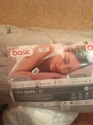 Одеяло Sonex демисезонное евро 200x220 антиаллергенное волокно Basic Silver (SO102346) фото от покупателей 10