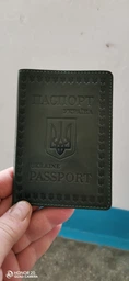 Обкладинка на паспорт Shvigel leather-16132 Сіра фото від покупців 14