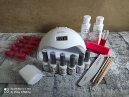Набір для покриття нігтів гель-лаком Профі + лампа SUN 5 UV/LED 48W White фото від покупців 15