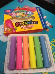 Пластилин Colorino Неоновый 6 цветов 100 г (42666PTR)