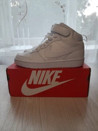 Подростковые высокие кеды для девочки Nike Court Borough Mid 2 (Gs) CD7782-005 35.5 Black/Sunset Pulse-White (194953181180) фото от покупателей 2